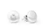 Preview: Moderner stylischer Perlenohrstecker weiß barock, 11-12 mm, Sicherheitsverschluss 925er Silber, Gaura Pearls, Estland